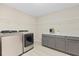 Laundry room with washer, dryer, and upper cabinets at 12854 Boggy Creek Dr, Riverview, FL 33579