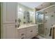 Bright bathroom with a shower and storage at 2035 Hampstead Cir # 275, Sun City Center, FL 33573