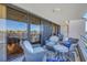 Spacious balcony with seating and water views at 2795 Kipps Colony S Dr # 305, St Petersburg, FL 33707