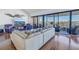 Living room with water views and comfortable seating at 2795 Kipps Colony S Dr # 305, St Petersburg, FL 33707