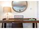 Functional home office space with a rustic wooden desk at 3116 Winchester Dr, Dunedin, FL 34698