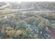 Aerial view of property, showcasing surrounding homes and road at 4918 Woodland Dr, St Petersburg, FL 33708