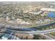 Aerial view showing property's location and proximity to highway and water at 4918 Woodland Dr, St Petersburg, FL 33708
