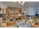 Dining area with built-in wooden shelving and seating at 4918 Woodland Dr, St Petersburg, FL 33708