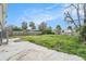 Unkempt backyard with a partially visible house at 6702 Sandra Dr, Port Richey, FL 34668