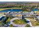 Aerial view of clubhouse and golf course at 15890 Sanctuary Dr, Tampa, FL 33647