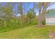 Landscaped backyard with mature trees and lush greenery at 15890 Sanctuary Dr, Tampa, FL 33647