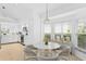 Kitchen nook with a round table and chairs, and a view of the backyard at 15890 Sanctuary Dr, Tampa, FL 33647