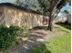 Backyard with grass lawn, trees and plants at 19809 Wyndham Lakes Dr, Odessa, FL 33556