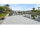 White composite decking provides ample space for boat docking at 3939 Venetian Way, Tampa, FL 33634