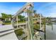 Detail of the boat lift's control panel and lighting at 3939 Venetian Way, Tampa, FL 33634