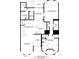 First floor plan showcasing a spacious layout with multiple bedrooms, kitchen, and living areas at 4178 Des Prez Ct, Hernando Beach, FL 34607