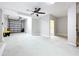Spacious garage with overhead storage and ample room for vehicles and equipment at 4178 Des Prez Ct, Hernando Beach, FL 34607