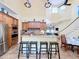 Island kitchen with granite countertops and stainless steel appliances at 4178 Des Prez Ct, Hernando Beach, FL 34607