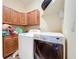 Laundry room with washer, dryer, and cabinets at 4178 Des Prez Ct, Hernando Beach, FL 34607