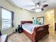 Main bedroom with large walk in closet and water views at 4178 Des Prez Ct, Hernando Beach, FL 34607