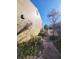 Sidewalk alongside building offering access to the back at 7634 Desoto Ct, Tampa, FL 33615