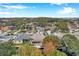 Aerial view of a house on a canal, with other homes and water visible at 8 Citrus Dr, Palm Harbor, FL 34684