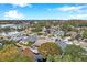 Aerial view showcasing a home's waterfront location and surrounding houses at 8 Citrus Dr, Palm Harbor, FL 34684