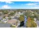 Aerial view of waterfront property with canal access and neighborhood context at 8 Citrus Dr, Palm Harbor, FL 34684