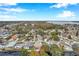 Aerial view showcasing a neighborhood's location near a lake at 8 Citrus Dr, Palm Harbor, FL 34684