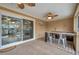 Outdoor kitchen with granite countertop and bar seating at 8 Citrus Dr, Palm Harbor, FL 34684