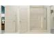 Clean bathroom with a large shower and modern fixtures at 9650 Minnow Ray Dr, Land O Lakes, FL 34638