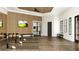 Tranquil yoga studio with mats and plenty of natural light at 9650 Minnow Ray Dr, Land O Lakes, FL 34638