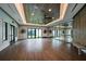 Bright yoga studio with wood floors and mirrors at 9650 Minnow Ray Dr, Land O Lakes, FL 34638