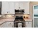 Modern kitchen with stainless steel appliances and white cabinets at 1141 Jameson Greens Dr # 3, Sun City Center, FL 33573