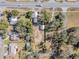 Aerial view showing property location and nearby streets and houses at 14035 21St St, Dade City, FL 33525