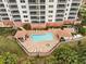 Aerial view showing pool, hot tub, and building at 2825 Terra Ceia Bay Blvd # 1902, Palmetto, FL 34221
