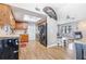 Kitchen with wood cabinets, stainless steel appliances, and wood floors at 3411 28Th E St, Bradenton, FL 34208