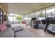 Spacious screened patio with grill and outdoor furniture at 3411 28Th E St, Bradenton, FL 34208