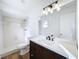 Updated bathroom with tiled shower and vanity at 4039 Eastridge Dr, Valrico, FL 33596