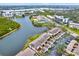 Aerial view of waterfront community with resort-style amenities at 6363 99Th N Way # 12A, St Petersburg, FL 33708
