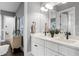 Double vanity bathroom with modern fixtures and elegant design at 930 Monterey Ne Pt, St Petersburg, FL 33704