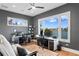 Bright home office with water views and built-in desks at 930 Monterey Ne Pt, St Petersburg, FL 33704