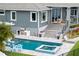View of a modern pool, spa, and patio area at 930 Monterey Ne Pt, St Petersburg, FL 33704