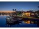 Luxury home with private dock and boat lift at sunset at 930 Monterey Ne Pt, St Petersburg, FL 33704