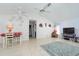 Open living and dining area with a view of the kitchen at 10215 Evening Trail Dr, Riverview, FL 33569
