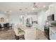 Modern kitchen with large island, stainless steel appliances, and ample counter space at 2749 Plantain Dr, Holiday, FL 34691