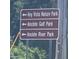 Signpost for Key Vista and Anclote parks at 2749 Plantain Dr, Holiday, FL 34691