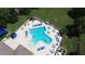 Relaxing community pool with plenty of lounge chairs at 2749 Plantain Dr, Holiday, FL 34691