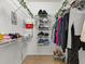 Walk-in closet with shelving and hanging rods at 5041 Sunridge Palms Dr # 103, Tampa, FL 33617