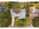 Bird's eye view of the house and surrounding landscape at 531 Garrard Dr, Temple Terrace, FL 33617
