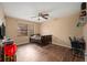 Spacious bedroom with wood floors and a ceiling fan at 823 Scenic Heights Dr, Brandon, FL 33511