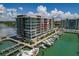 Waterfront condo building with boat slips and amazing water views at 920 N Osceola Ave # 507, Clearwater, FL 33755