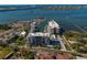 Aerial view of waterfront community with modern building and marina at 920 N Osceola Ave # 507, Clearwater, FL 33755
