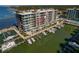 Modern condo building overlooking marina; water access and boat slips at 920 N Osceola Ave # 507, Clearwater, FL 33755